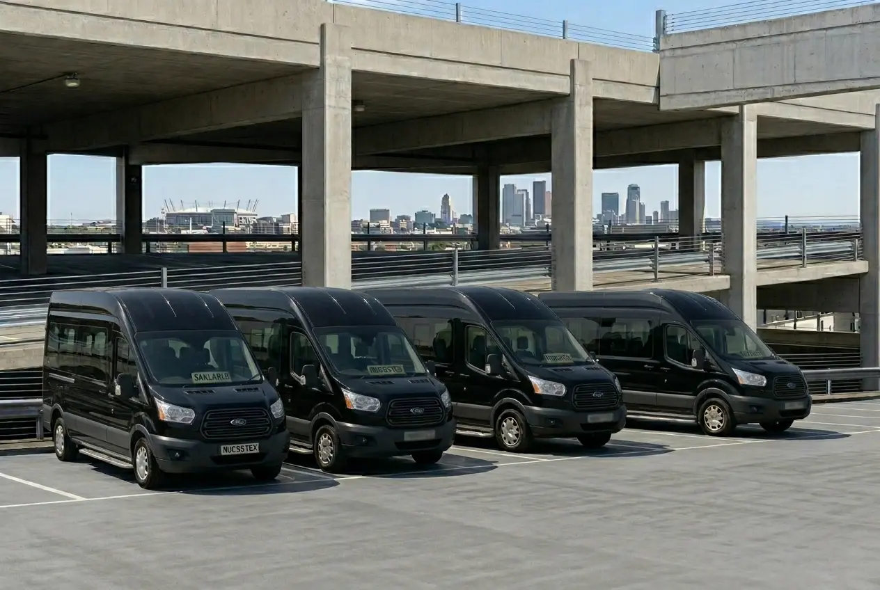 14 seater Mini bus standing on stand 
